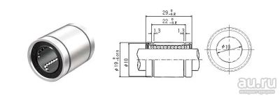 Лот: 17356530. Фото: 1. Линейный подшипник LM10UU для... Запчасти для промышленного оборудования
