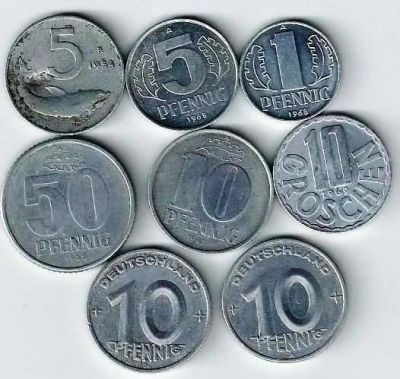 Лот: 17266671. Фото: 1. Монеты 8 шт , есть не частые... Германия и Австрия