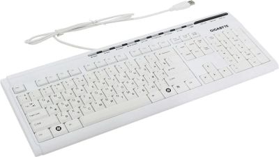 Лот: 5387687. Фото: 1. Gigabyte GK-K6150 White USB 104КЛ... Клавиатуры и мыши