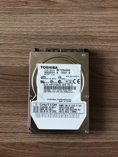 Лот: 15761948. Фото: 1. Жёсткий диск 2,5” Toshiba MK1234GSX... Жёсткие диски (HDD)