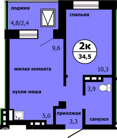 Лот: 21143719. Фото: 1. Продажа Квартира Красноярск, Лесников... Квартиры, студии