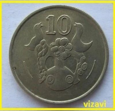 Лот: 15835631. Фото: 1. Кипр 10 центов 1991 (№). Европа