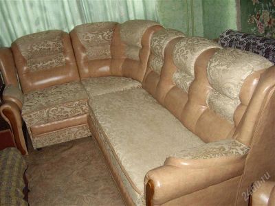 Лот: 1626573. Фото: 1. мягкий уголок+ кресло. Кресла, пуфы