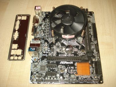 Лот: 25384229. Фото: 1. Материнская плата AsRock H110M-DVS... Материнские платы