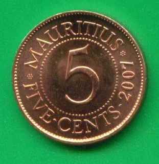 Лот: 9538183. Фото: 1. Маврикий 5 центов 2001 (294). Африка