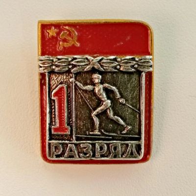 Лот: 4203664. Фото: 1. Знак 1-й разряд Лыжи. (П№20). Сувенирные