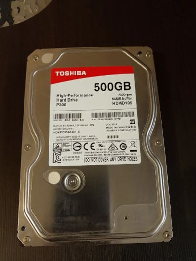 Лот: 15402289. Фото: 1. Жесткий диск Toshiba P300 500Gb. Жёсткие диски (HDD)