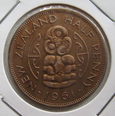 Лот: 6104162. Фото: 1. Новая Зеландия 1/2 пенни 1961. Австралия и Океания