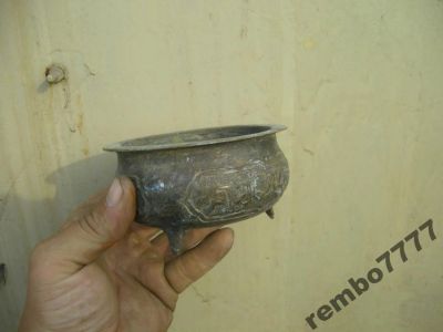 Лот: 5823776. Фото: 1. чаша.ваза.кувшин.бронза.13см.камбоджа... Скульптуры