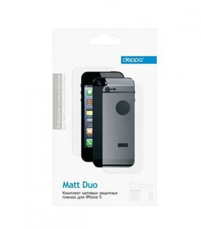 Лот: 8987542. Фото: 1. Защитная плёнка iPhone 5 (комплект... Защитные стёкла, защитные плёнки