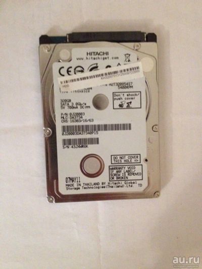 Лот: 8271358. Фото: 1. Жесткий диск для ноутбука Hitachi... Жёсткие диски (HDD)