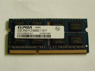 Лот: 1924909. Фото: 1. SO-DIMM DDR3 Elpida 2048MB / 2GB... Оперативная память