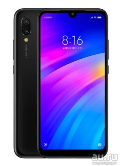 Лот: 13749298. Фото: 1. Redmi 7 3/64GB, черный. Новый... Смартфоны