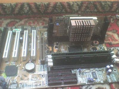Лот: 904280. Фото: 1. ASUS P28 + Celeron 400 Mhz + 32mb... Материнские платы