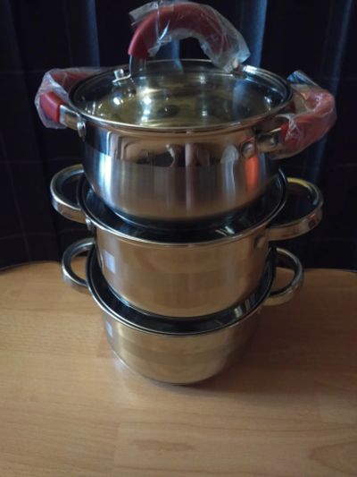 Лот: 25820892. Фото: 1. Новые. Кастрюли 3шт. Кастрюли