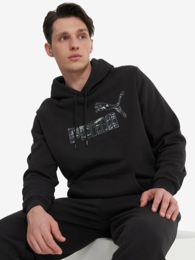 Лот: 23599867. Фото: 1. Худи мужское PUMA, Черный. Другое (спортивная одежда)
