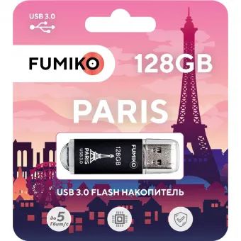 Лот: 20822577. Фото: 1. Флешка Fumiko Paris 128GB | Цвет... USB-флеш карты