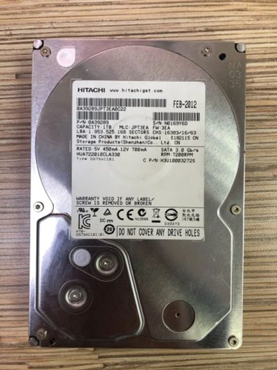 Лот: 17443385. Фото: 1. 1000GB Hitachi HUA722010CLA330... Жёсткие диски (HDD)