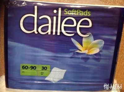 Лот: 6065195. Фото: 1. Пеленки dailee 60*90. Антисептики, защитные средства, медицинские маски