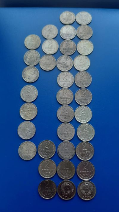 Лот: 22562750. Фото: 1. 2 копейки СССР,набор. Россия и СССР 1917-1991 года