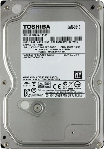 Лот: 11562149. Фото: 1. Внутренний жесткий диск HDD Toshiba... Жёсткие диски (HDD)