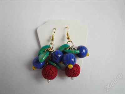 Лот: 327790. Фото: 1. Изделия из полимерной глины,серги... Серьги, каффы