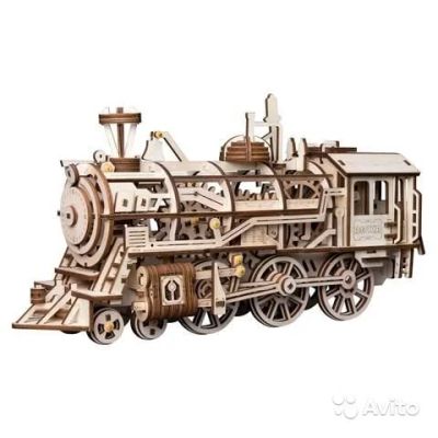 Лот: 15244213. Фото: 1. Деревянный конструктор "Локомотив... Конструкторы