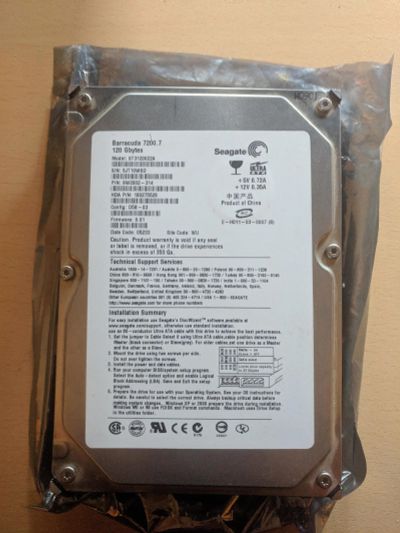 Лот: 14572073. Фото: 1. Жесткий диск Barracuda 120 Gb... Жёсткие диски (HDD)
