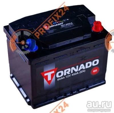 Лот: 13288610. Фото: 1. Аккумулятор TORNADO 77 А/Ч, Обратная... Аккумуляторы