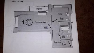 Лот: 13120663. Фото: 1. Продам 1 ком.квартиру новой планировки... Квартиры, студии