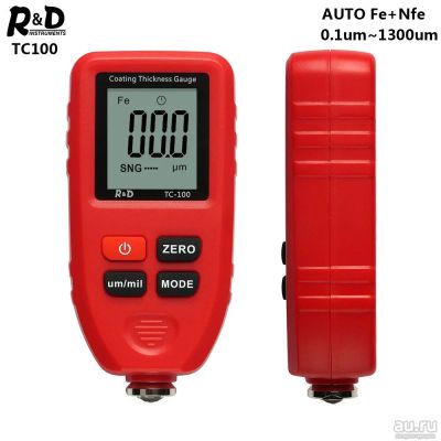 Лот: 18184569. Фото: 1. Новый толщиномер R&D TC-100 красный... Диагностическое оборудование, измерительный инструмент