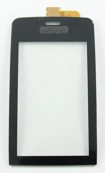 Лот: 12144525. Фото: 1. Тачскрин Nokia 308 Черный - Аналог. Дисплеи, дисплейные модули, тачскрины