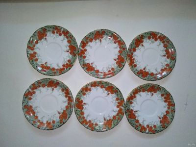 Лот: 17585849. Фото: 1. Антикварные блюдца.Англия.19 век. Фарфор, керамика