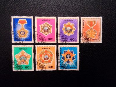 Лот: 9980799. Фото: 1. Монголия 1989 Награды Ордена Медали... Марки