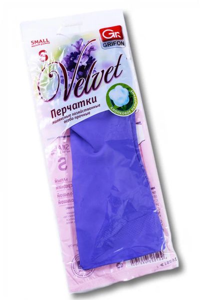 Лот: 16182085. Фото: 1. Перчатки Velvet латексные с хлопковым... Инвентарь для уборки