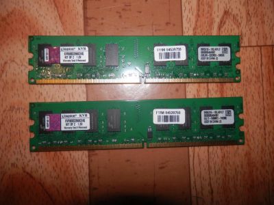 Лот: 10320393. Фото: 1. DDR2 2gb 800 Kingstone x 2 (4... Оперативная память