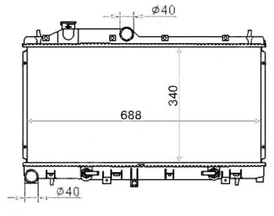 Лот: 3690965. Фото: 1. Радиатор subaru legacy 2,0-2,5... Двигатель и элементы двигателя