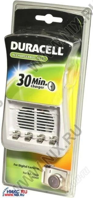 Лот: 7586. Фото: 1. Зарядное Duracell. Заряжает за... Аккумуляторы, зарядные