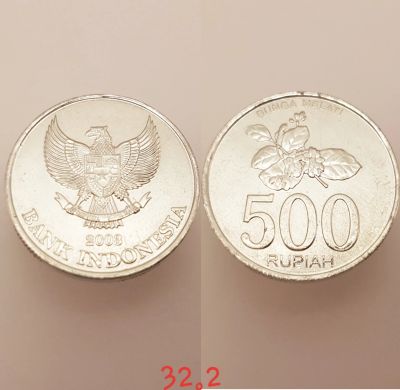 Лот: 15466276. Фото: 1. монета Индонезия 500 рупий, 2003г... Азия