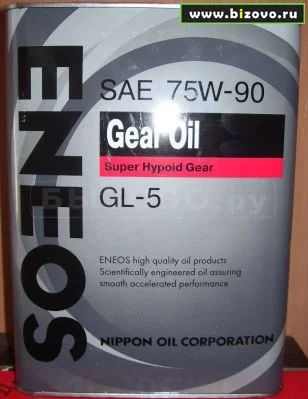 Лот: 3259319. Фото: 1. Масло Eneos GEAR GL-5 75w90 (4л... Масла, жидкости