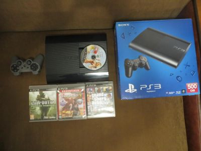 Лот: 7225705. Фото: 1. PlayStation 3 Super Slim 500GB... Игровые приставки, консоли