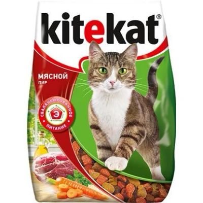 Лот: 15055347. Фото: 1. (Китекет) Мясной пир 350г сухой... Корма