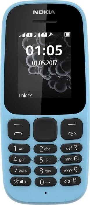 Лот: 12064028. Фото: 1. Мобильный телефон Nokia 105 Blue... Кнопочные мобильные телефоны