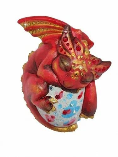 Лот: 21315987. Фото: 1. Картина Красный дракон с кристаллами... Подарки на Новый год