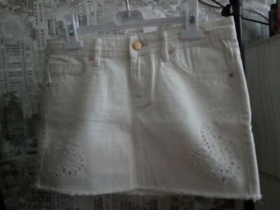 Лот: 15998648. Фото: 1. Новая белая джинсовая мини-юбка... Юбки