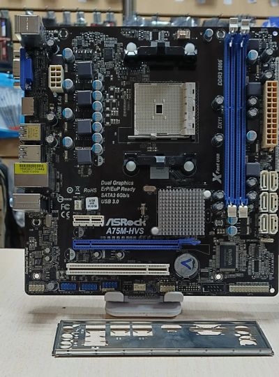 Лот: 20815520. Фото: 1. Мат. плата ASRock A75M-HVS/FM1... Материнские платы