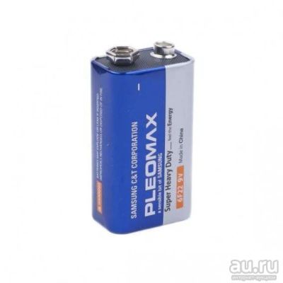 Лот: 18248317. Фото: 1. Батарейка Samsung Pleomax 6F22... Батарейки, аккумуляторы, элементы питания