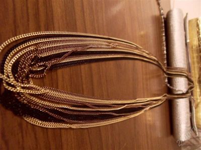 Лот: 2383023. Фото: 1. Бусы мз металлических цепочек. Цепочки