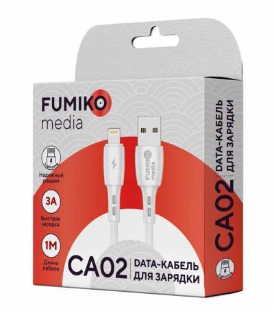 Лот: 22147792. Фото: 1. Кабель FUMIKO CA02 Lightning... Дата-кабели, переходники