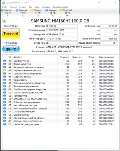 Лот: 19244242. Фото: 1. Жесткий диск 2.5 Samsung 160 Гб. Жёсткие диски (HDD)